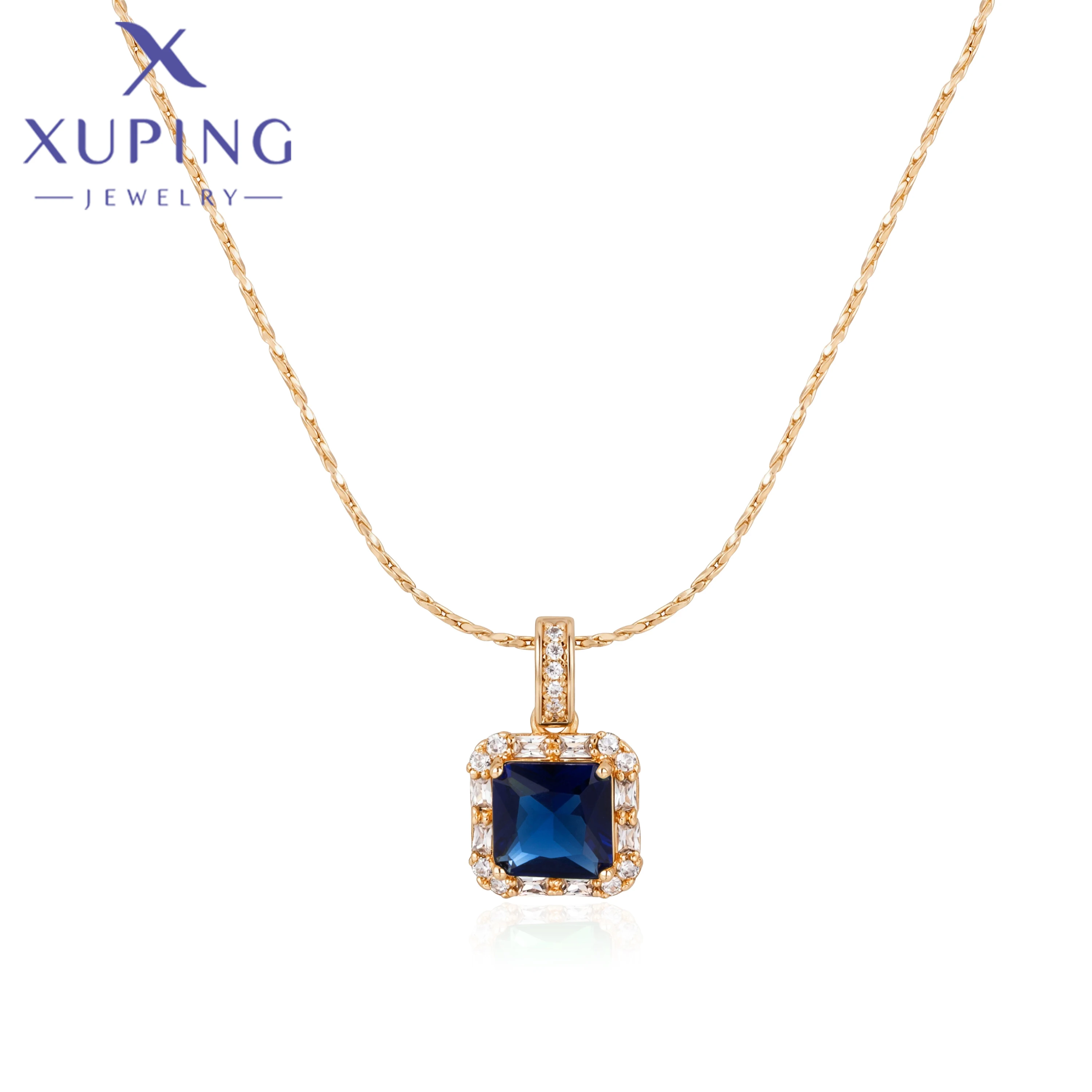 Xuping Schmuck Neuankömmling Charm Quadratischer Anhänger Halskette für Frauen Exquisites Partygeschenk X000789366 – Detail 12