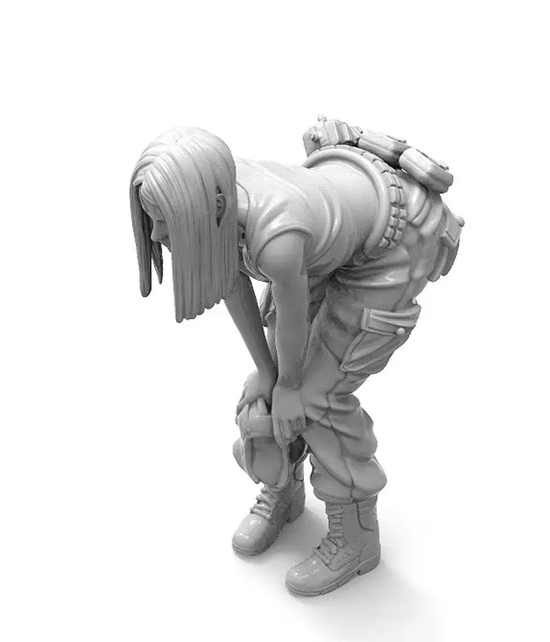 1/24 الراتنج شخصية كامل الجسم أطقم منمذجة Urbana فتاة عمل Gk الأبيض نموذج تمثال لعبة المفككة وغير مصبوغ