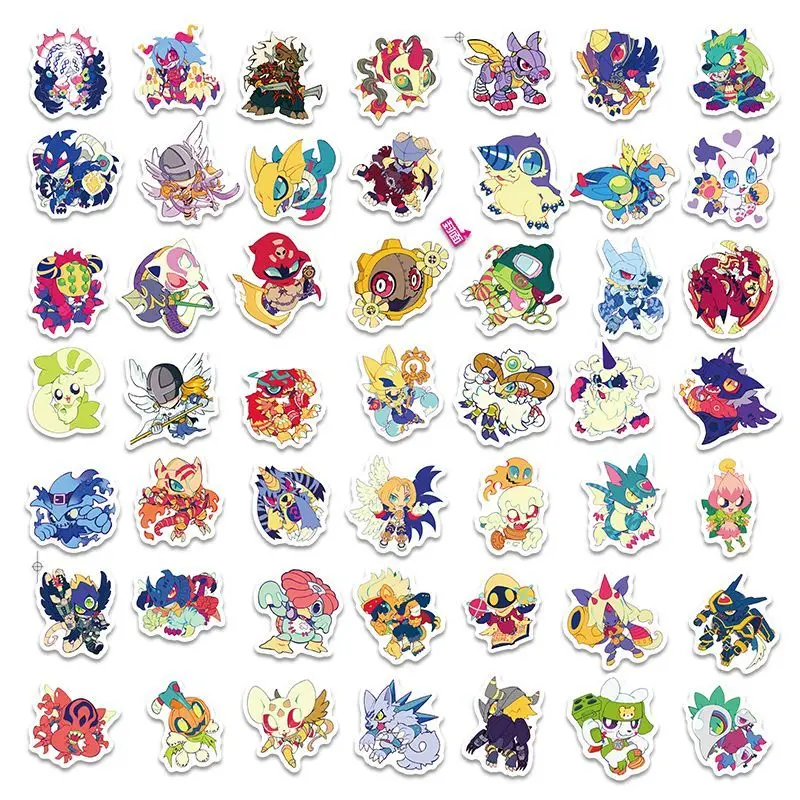 95PCS Cartoon Personality Digimon Creative Graffiti Decorative Stickers