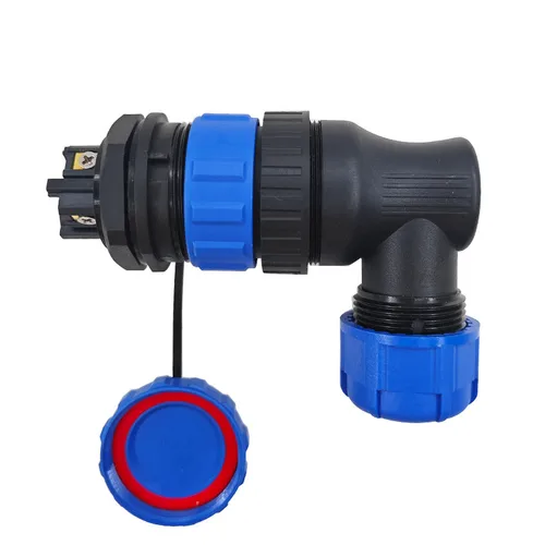 Imagen 2 del producto SL28 impermeable enchufe de aviación tornillo fijo gran corriente macho y hembra 2/3/4/5/6/7/9PIN IP68 SP28 conectores de Cable curvo