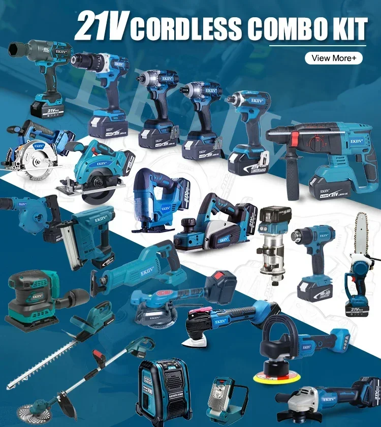 21V elektrisch gereedschap set elektrische hamer slagmoersleutel boormachine complete originele vervanging lithium-ion draadloze combokit