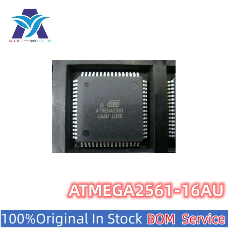 New Original Stock IC ATMEGA2561-16AUR ATMEGA2561-16AU  ATMEGA2561-16U MCU 8-bit AVR RISC 256KB Flash 5V 64-Pin TQFP Tray TR