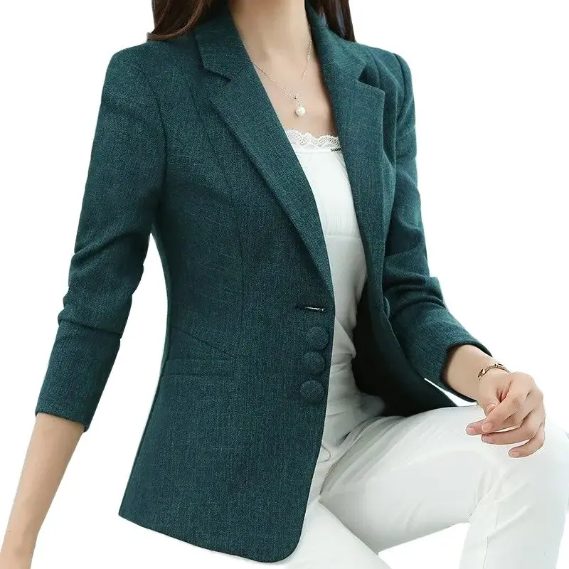 2024 New Autumn Spring Women\'s Blazer S-6XL Elegant Fashion Lady Blazers Coat Female Slim Office Lady Jacket Outwear Casual Tops