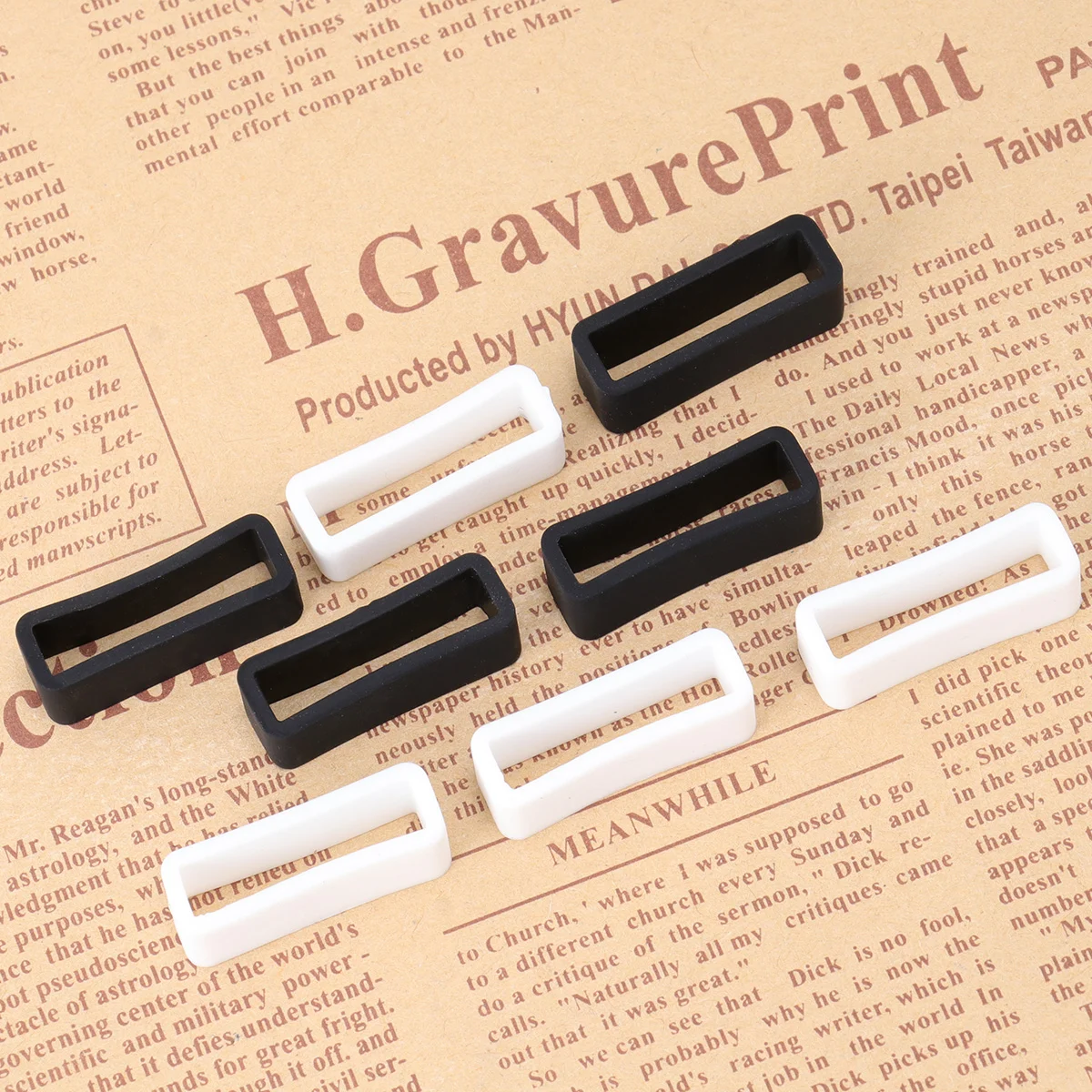 

8 Pcs Watch Buckle Clasp For Band Activity Circle Electroplate Silicone Watches