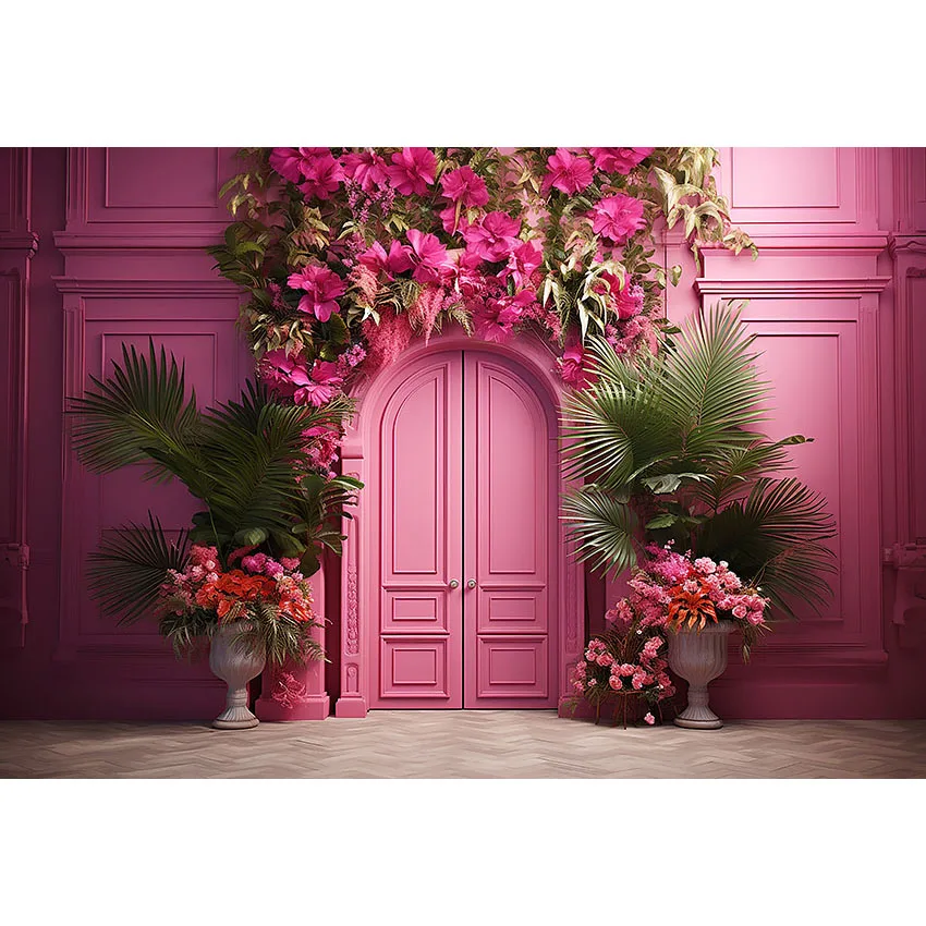 Mehofond Photography Background Pink Wall Flowers Wedding Women Portrait Photography Background Photo Studio Photocall Props