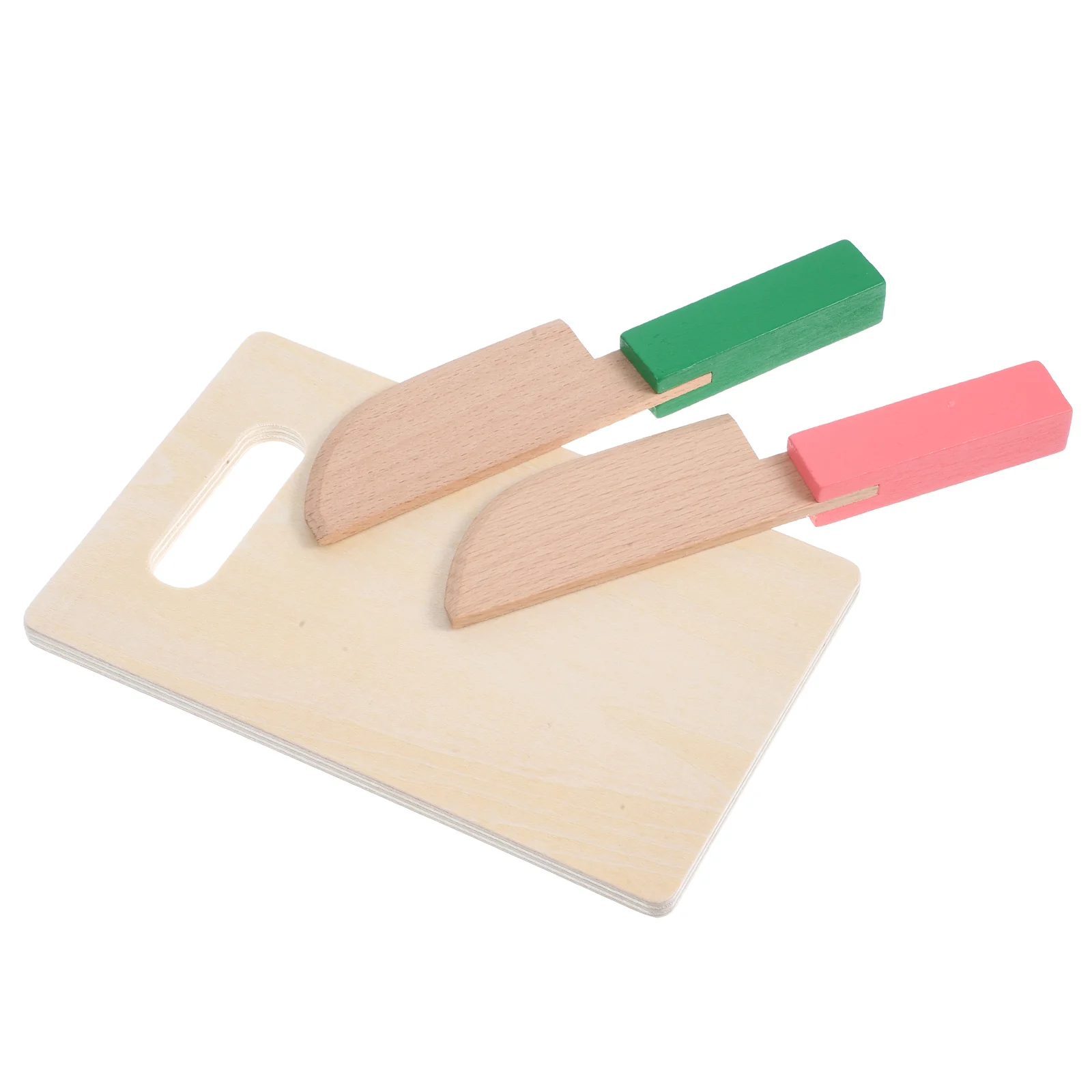 Children's Knife Toys Wood Cutting Board Wooden for Kids Kitchen Safe Cooking Home Veggies Decorative Hoops