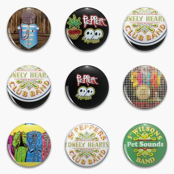 Sgt Pepper High Quality Logo Hard Day Silhouette Soft Button Pin Customizable Clothes Jewelry Fashion Hat Lover Women Badge Gift