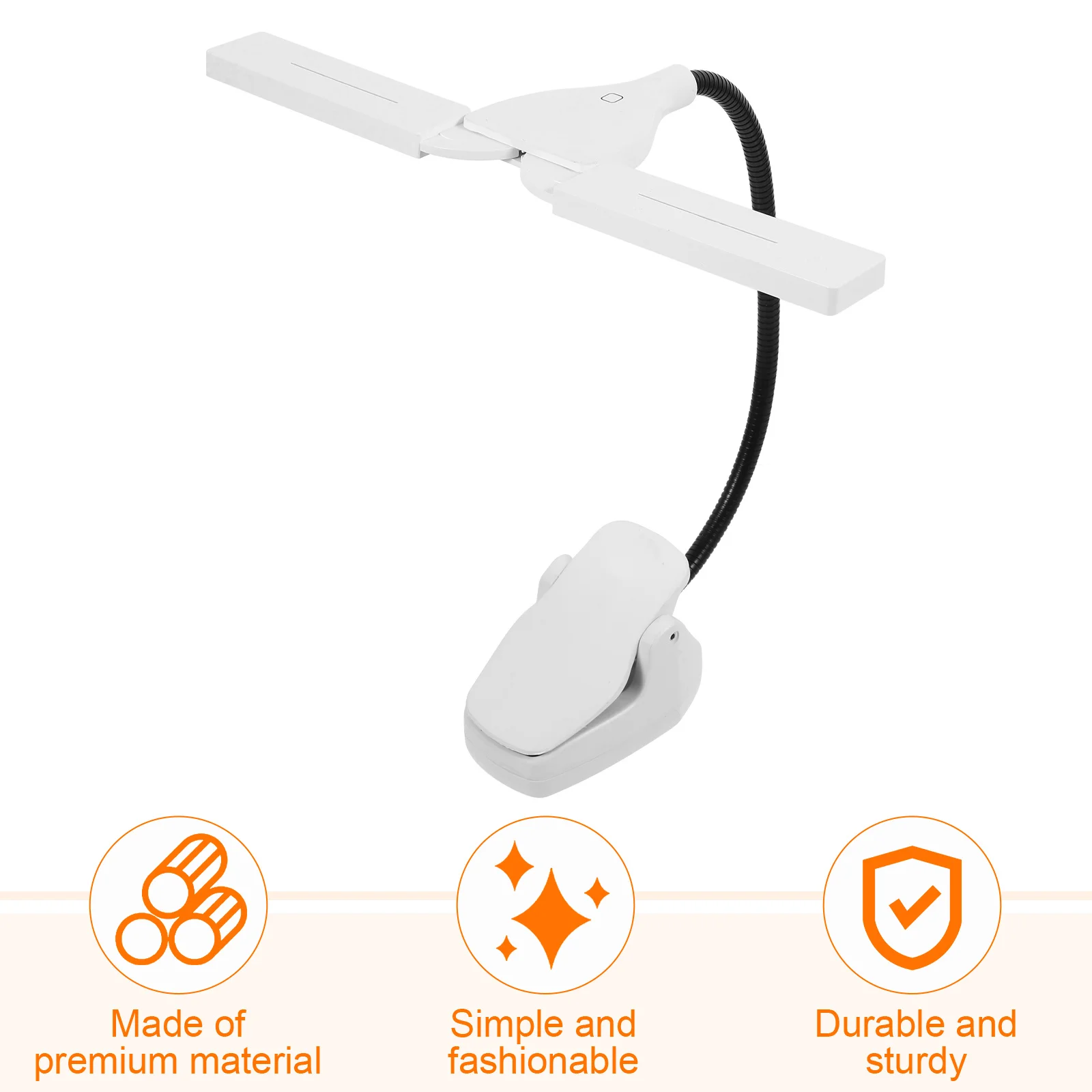 

Piano Light Charging Clip on Led Lamp Practice Digital Music Black Usb