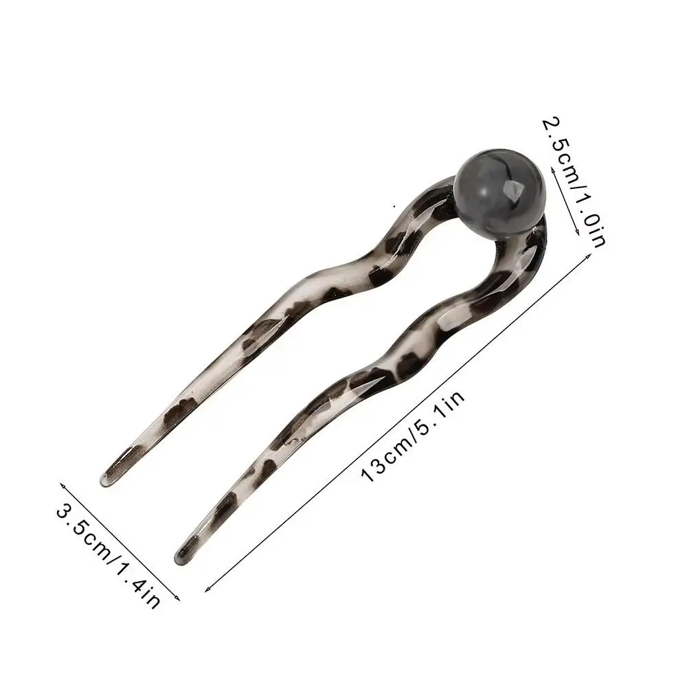 ปิ่นปักผมรูปโบว์รูปตัวยูหรูหราสำหรับผู้หญิงหญิงสาวผมทรงเรขาคณิต