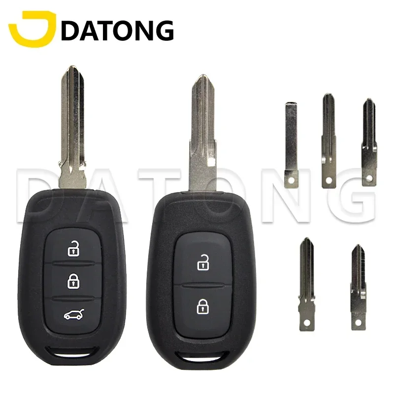 Datong World Car Remote Key Shell Case For Renault Sandero Logan Lodgy Dokker Dacia Duster Replacement  Parts With Blade