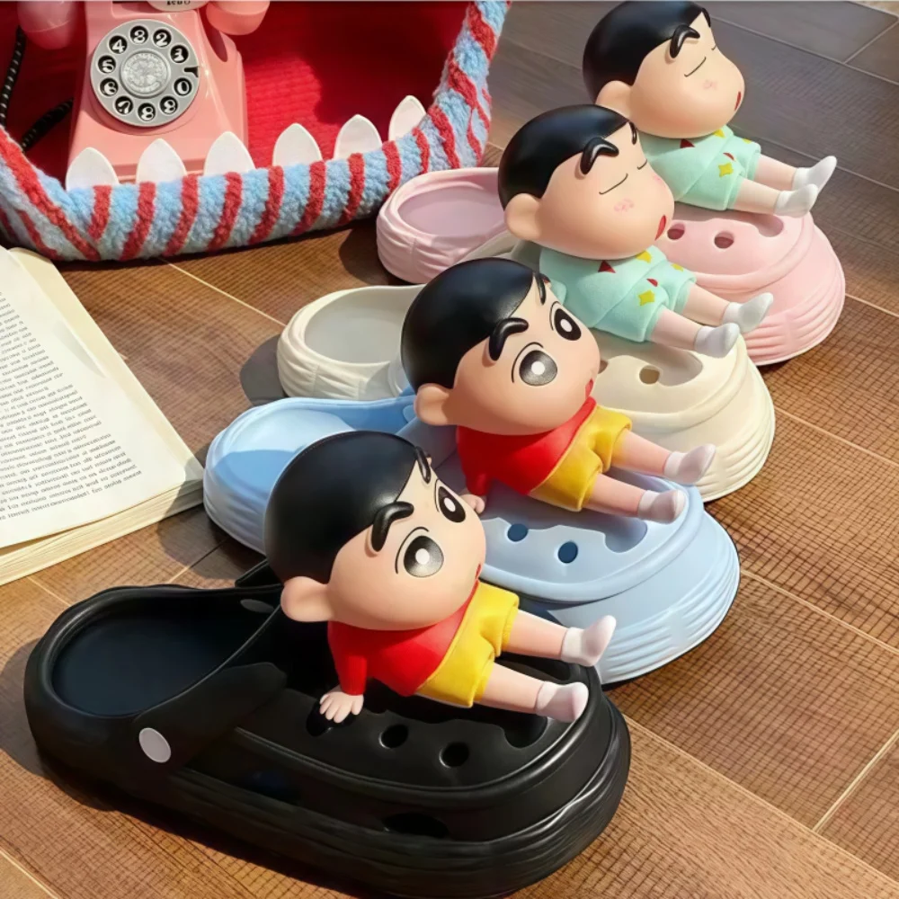 

MINISO Personality Cute Cartoon 3D Shoe Charms Anime Series Shoe Charms For Clogs & Sandals Crayon Footwear Decoration