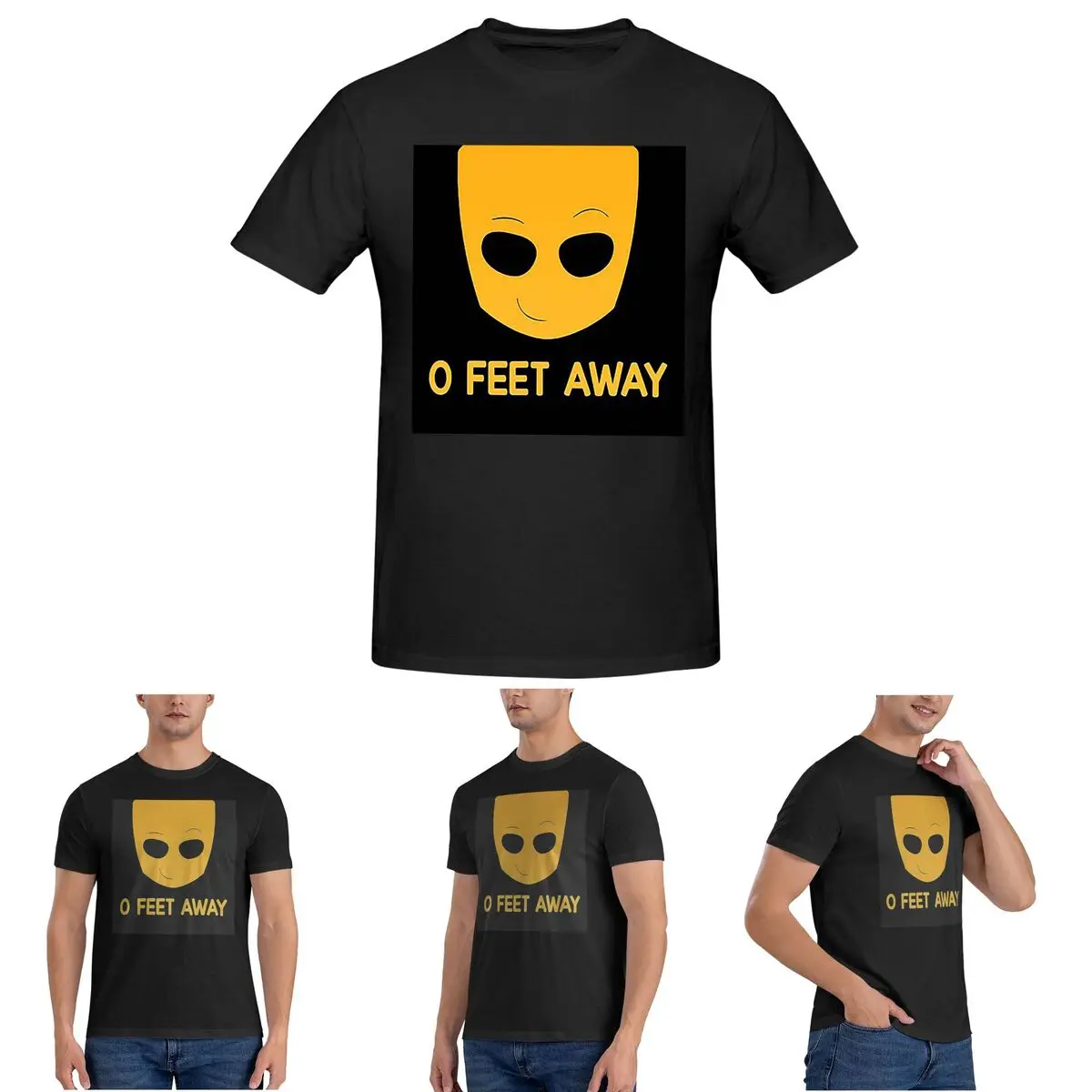 

Grindr Zero O Feet Away T-Shirt for Men Cotton Oversized T Shirts Men's Tees Short Round Neck Summer Clothes Tops S-6XL