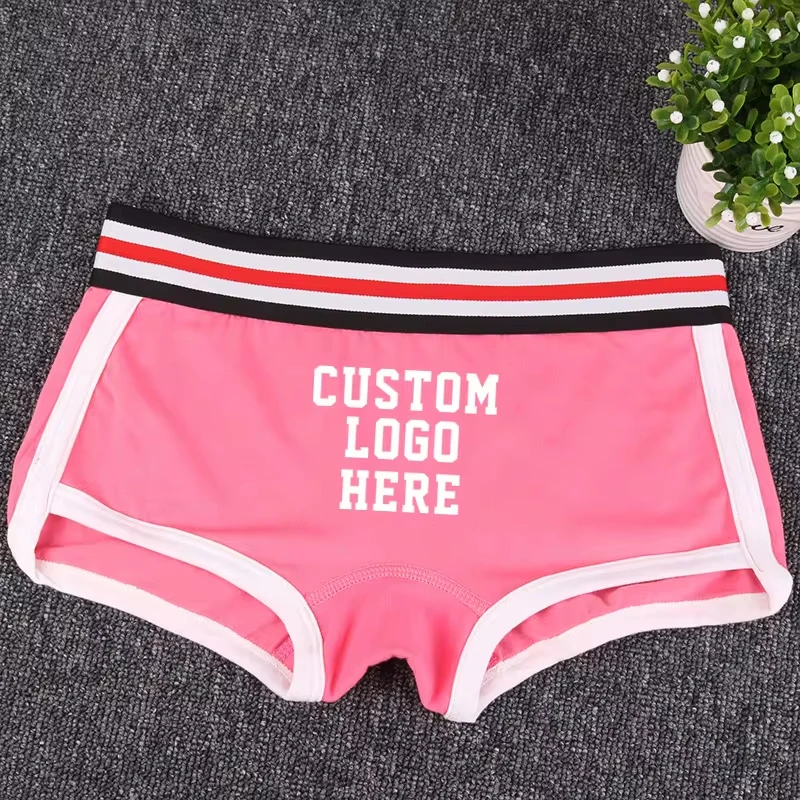 Custom Name LOGO Underwear Customized knickers Boyshort Girls Home Panties Women Comfortable Yoga Shorts Personalized Panties