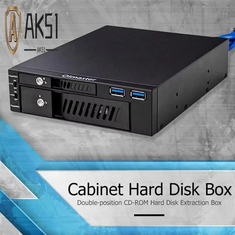 

AK51-Oimaster MR-6203 Chassis Hard Disk Enclosure For 2.5/3.5 Inch Hard Disk Rack Dual-Disc Optical Drive SSD Case Box For Deskt