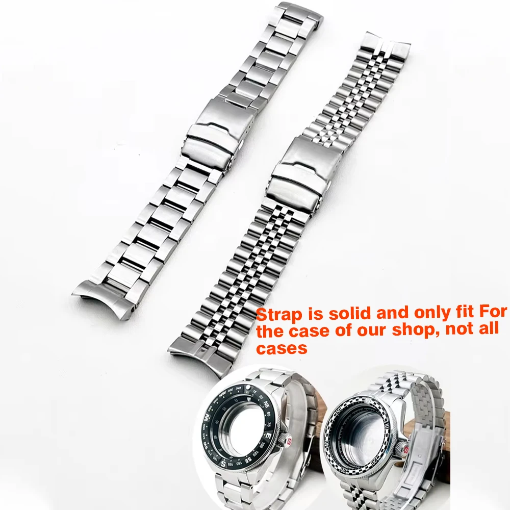 

22mm Watchband SKX007 Samurai Watch Strap Fit For SKX007 SRPD SNR025 Samurai Watch Case Deployment Folding Clasp Watch Bracelet