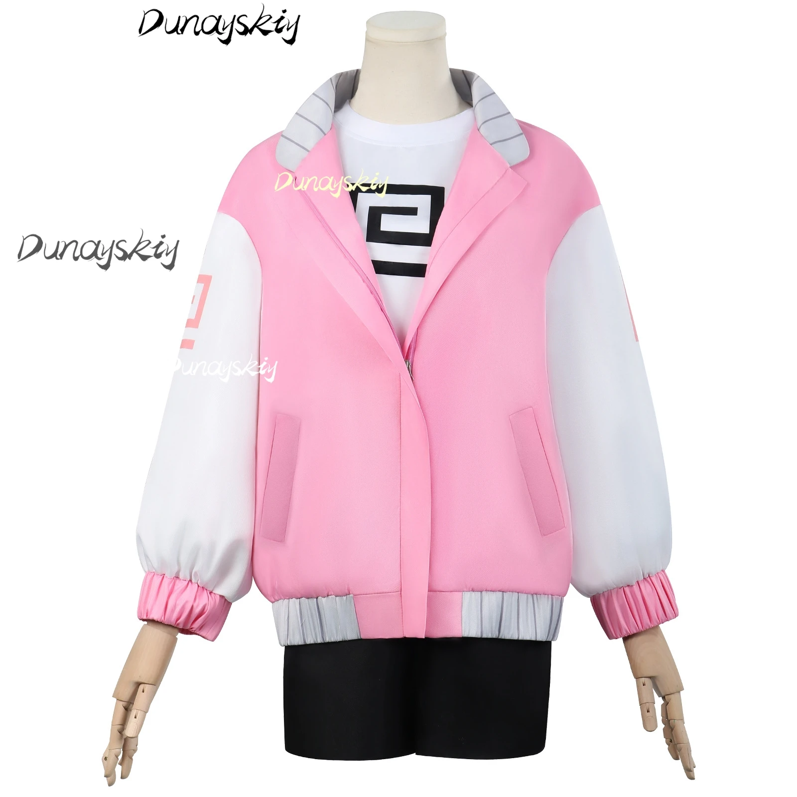 Anime Sakamoto Days Lu Shaotang Cosplay Costume Wig Jacket Headwear Full Set Women Girls Halloween Role Play Customized Props