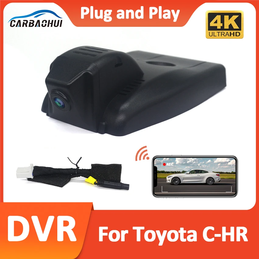 

Car DVR for Toyota C-HR CHR 2020 2019 2018 2017,Plug and Play UHD 4K 2160P Dash Cam Dashcam Camera,Accessories for CHR IZOA