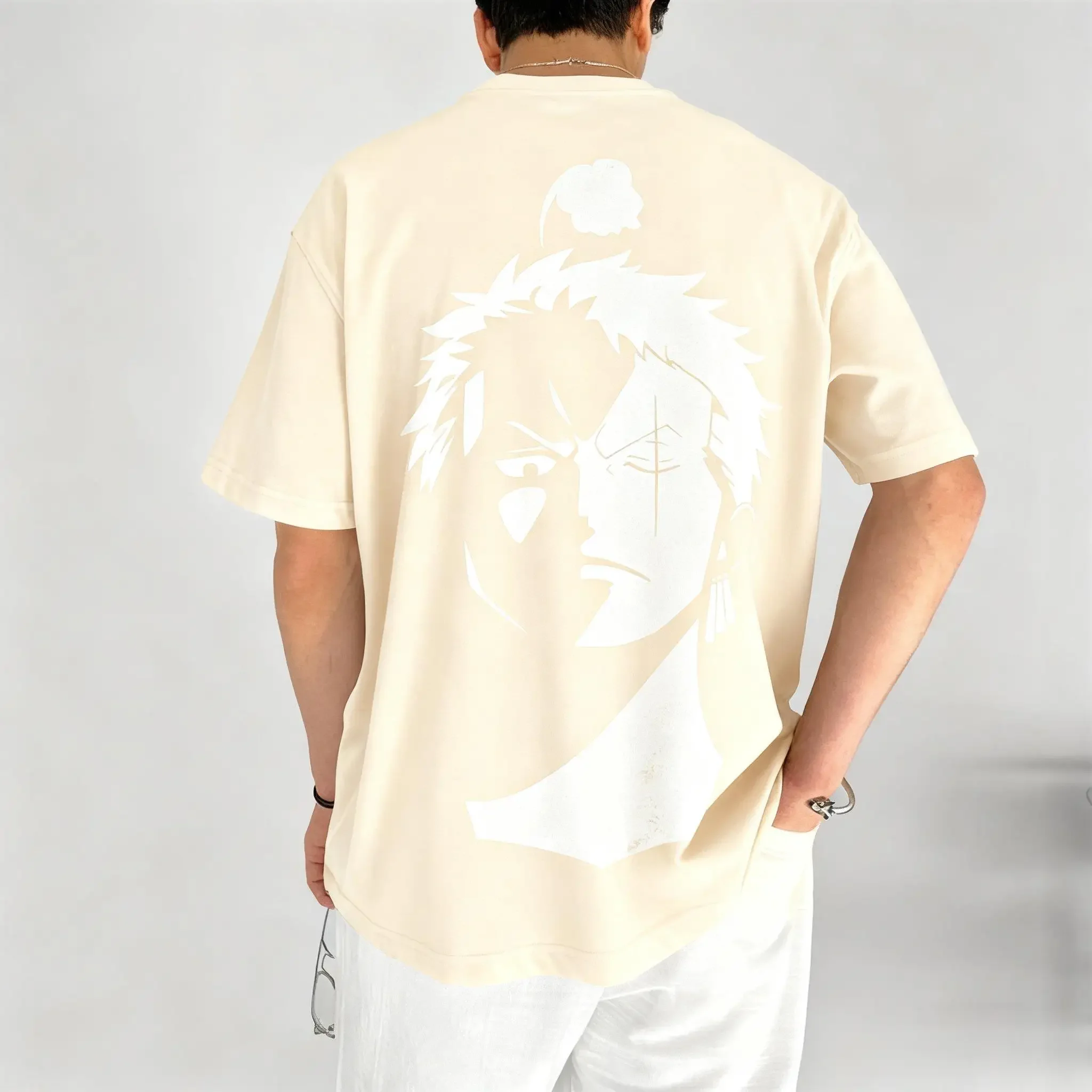 Estate Nuovo Y2k Abbigliamento da uomoUn pezzo Anime Zoro T Shirt Uomo Donna Cotone Manica corta Graphic Tee Oversize Casual Top