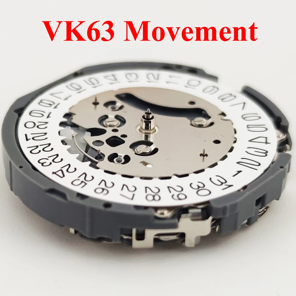 VK63 Quartz Watch Movement Date 3 o'clock Chronograph For VK63 Movement Watches Repair Tool