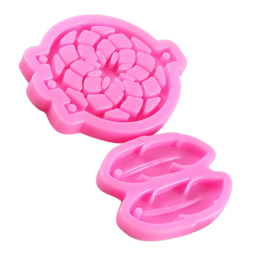 2세트 실리콘 귀걸이 몰드, 독창적인 DIY 쥬얼리 몰드, 핑크 레진 공예용 펜던트 몰드, 탈형 에폭시 몰드 (크리스탈용)