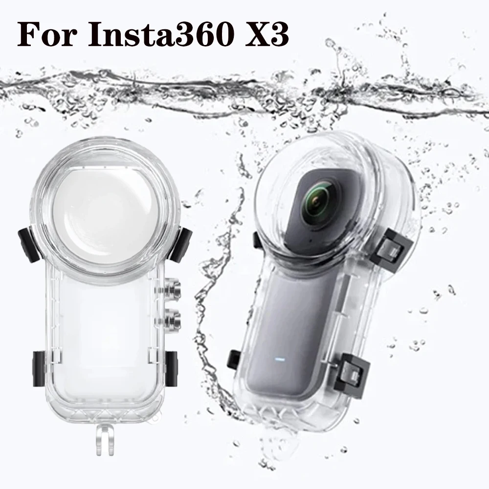 

For Insta360 X3 Camera Invisible Dive Case 50m Waterproof Cover Accessories For Insta 360 X 3 Protective Case Parts