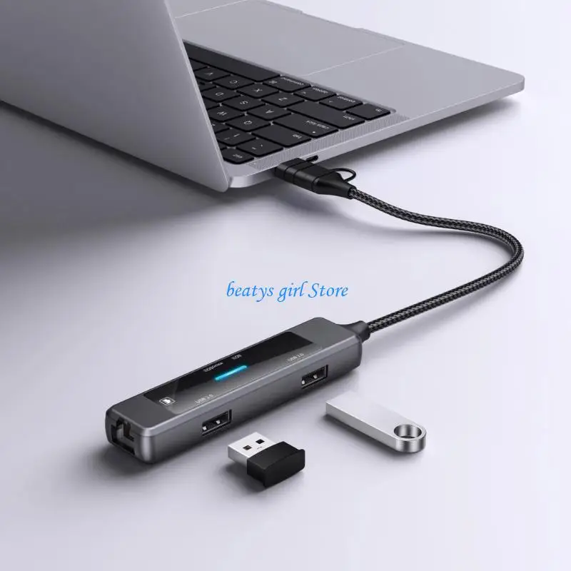 

C7AB 5PORTS USB HUBS TYPE C HUBS Несколько USB Splitter 5 Гбит / с.