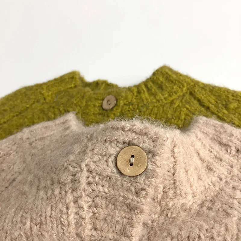 الخريف سترة الأطفال طويلة الأكمام متماسكة معطف الصلبة طفلة سميكة الدافئة سترة الاطفال الفتيان محبوك سترة طفل الملابس