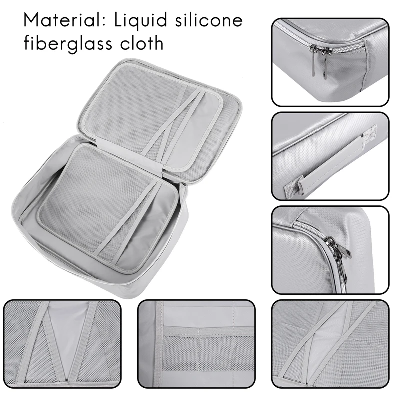 กระเป๋าเก็บเอกสารทนไฟ, กระเป๋าเก็บเอกสารกันน้ํา IPX4, อุปกรณ์เสริมความปลอดภัยปิดซิป, สําหรับบ้านธุรกิจ