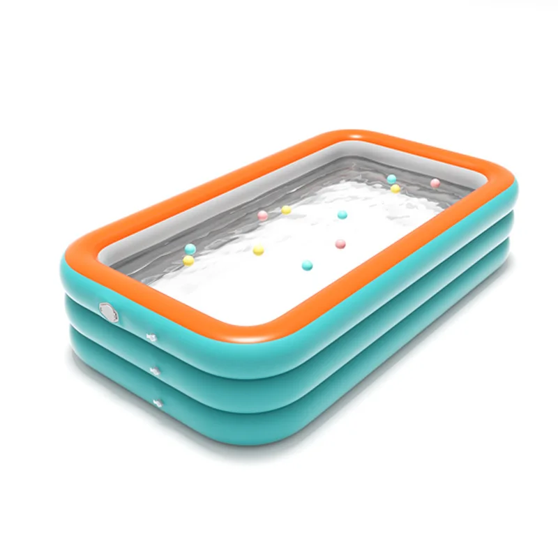 

Swimming Pool for Kids - Inflatable Swimming Pool with Air Pump 10 FT Pools for Kids and Adults