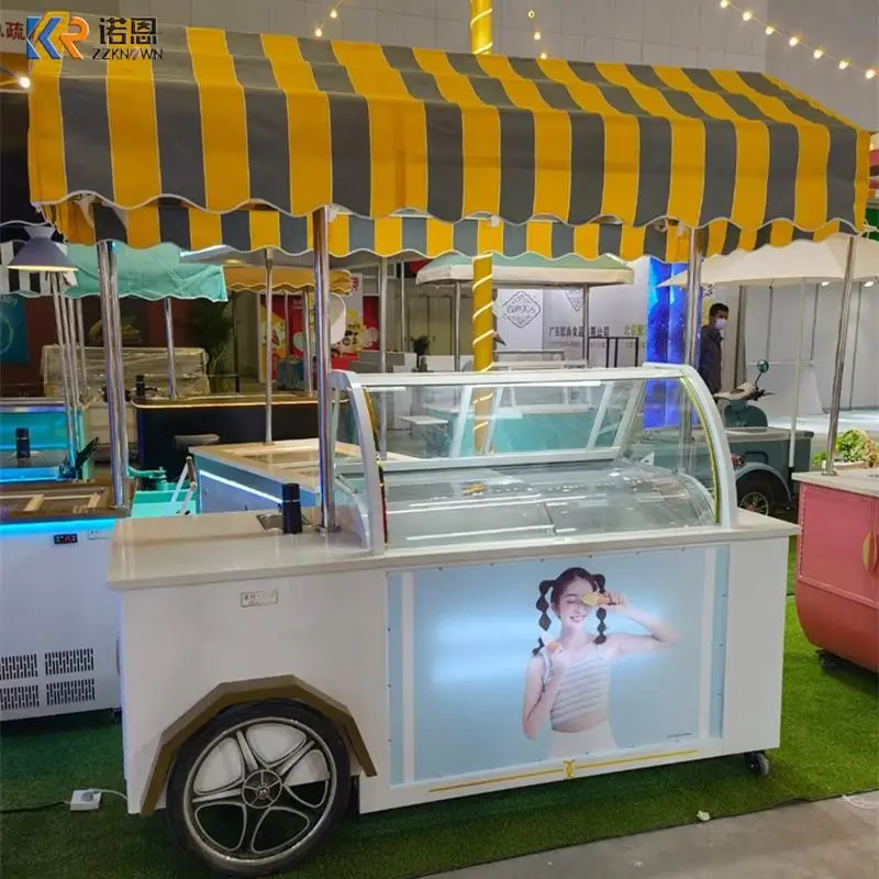 Hot Sale Street Application Gelato Cart Italian Ice Cream Cart With Europe Standard