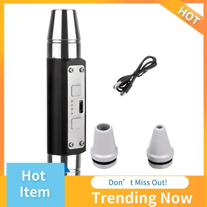 

Double Head Jade Flashlight 6 Light Source USB Direct Charging Identification Jewelry Jade Fluorescent Lamp, Black Easy To Use