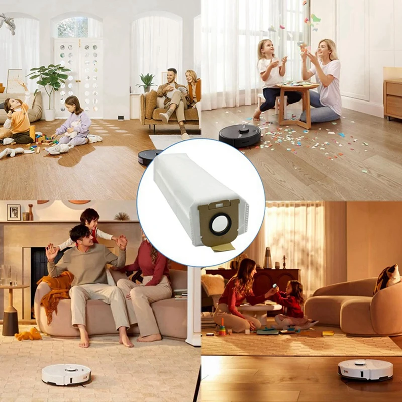 AC66 8PCS Dust Bag for Dreame Z10 Station Robot Vacuum Cleaner Dust Bag Replacement Spare Parts Non-Woven Garbage Bag