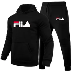 Tuta da uomo Pullover con cappuccio + pantaloni della tuta tuta sportiva Casual Jogger Sportswear 2 pezzi set Streetwear in pile maschile set di pantaloni