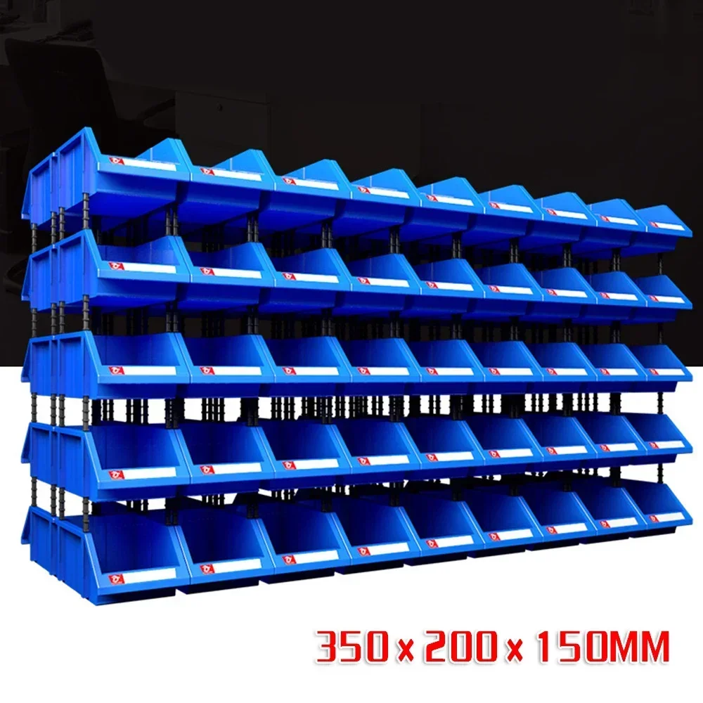 Blue Toolbox Warehouse Rack Screw Hardware Classification Tool Storage Box Workshop Organizer Thickened Plastic Combined Part