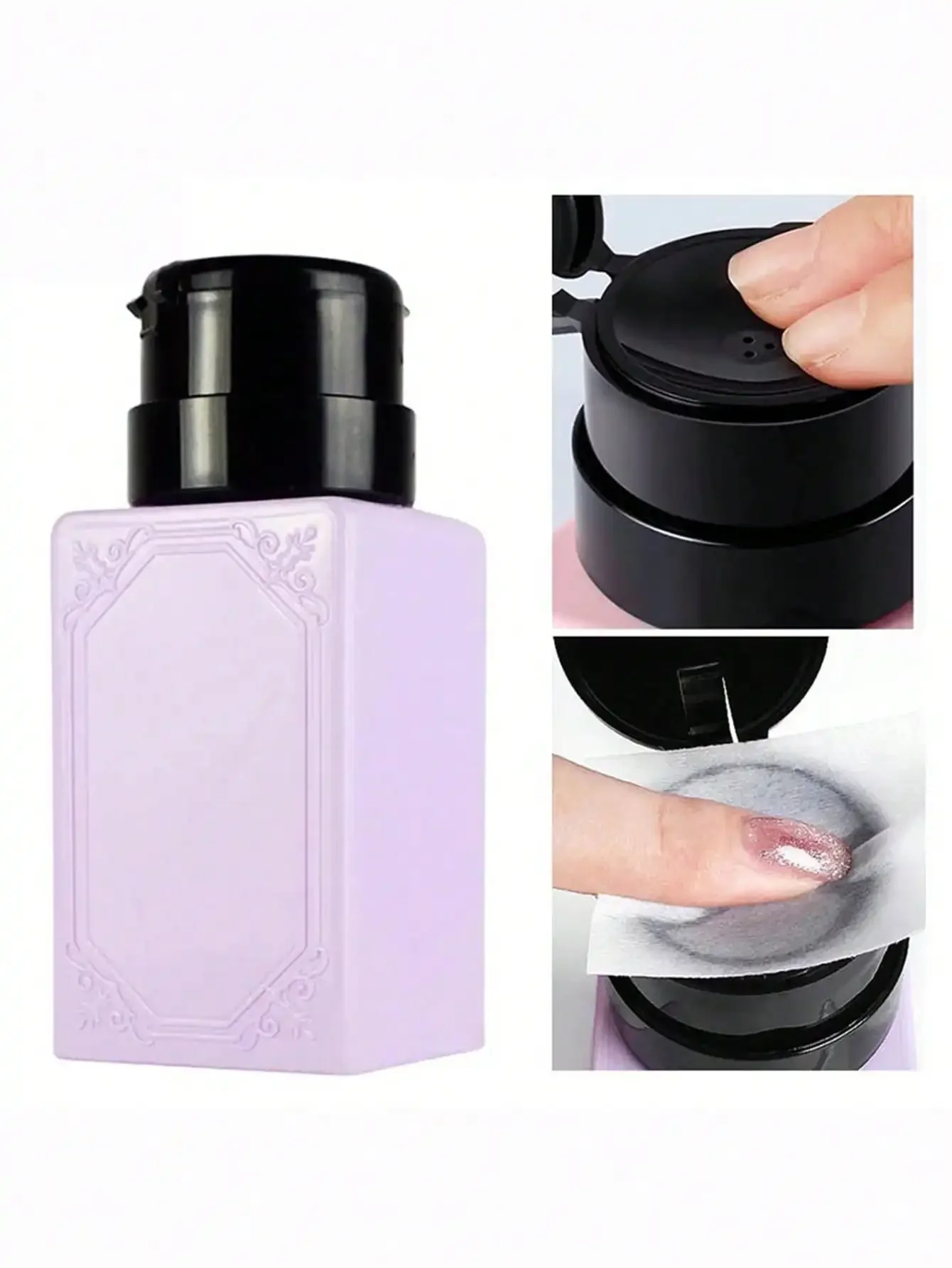 1 pudełko Nail Polish Refillable Press Pump Empty Bottles Remover Bottle Liquid Container Narzędzie do makijażu