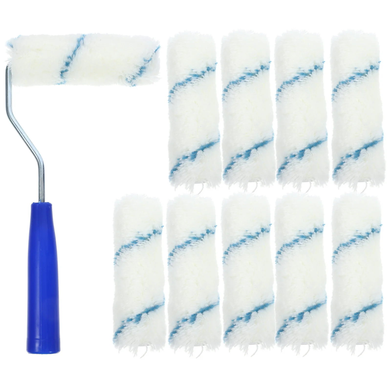 مجموعة واحدة من فرشاة الطلاء الصغيرة لطلاء الجدران وإطار الأسطوانة المحمول ومستلزمات الطلاء البديلة