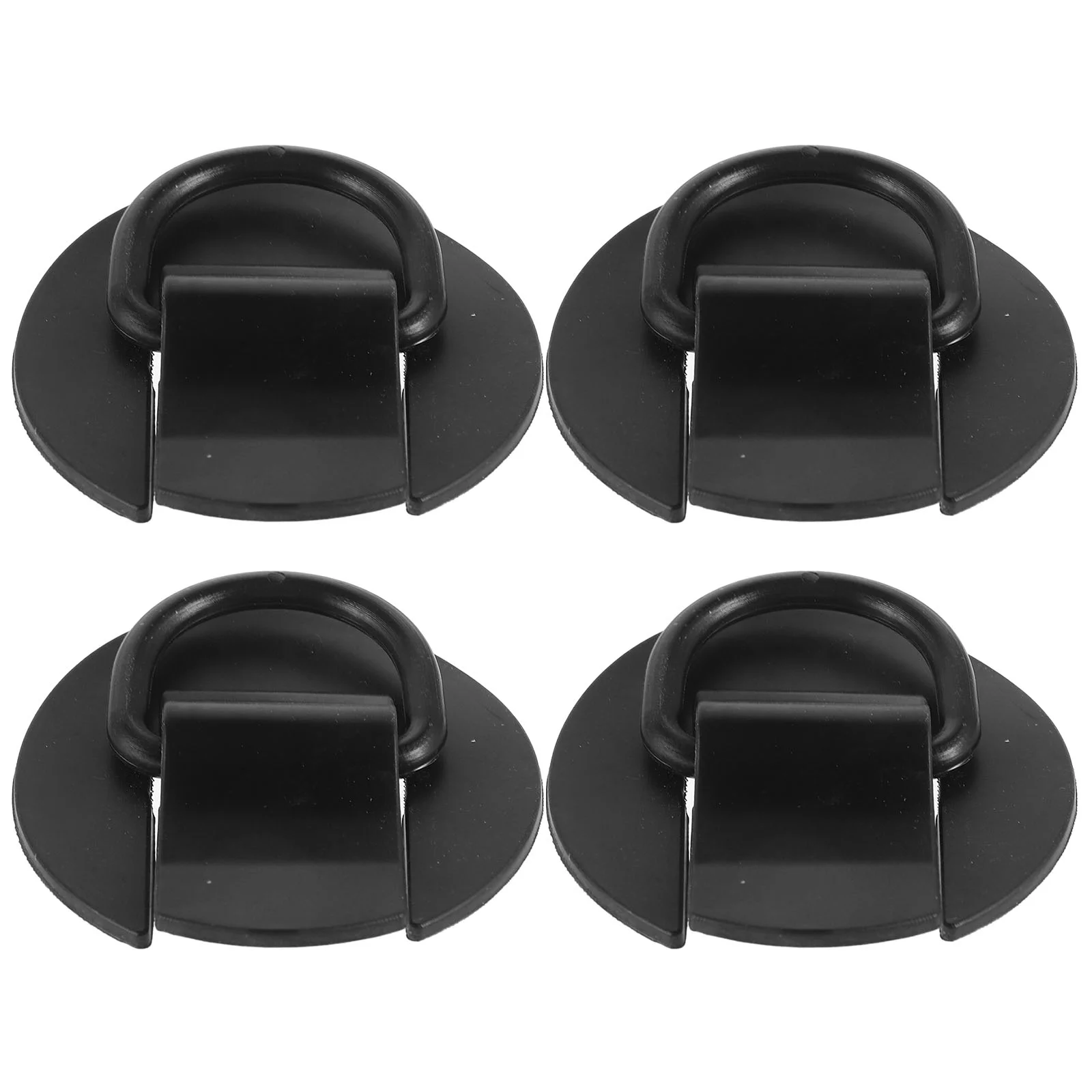 

4 Pcs Paddle Boards Inflatable Kayak Parts and Supplies Buckle Patch for Boat Ring Pvc Kit Black