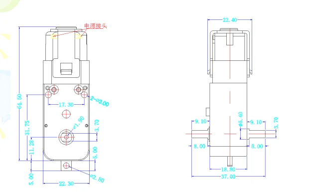 2 個のスマートカーロボットプラスチックタイヤホイール + DC ギアモーター DC 3-6V ロボット用