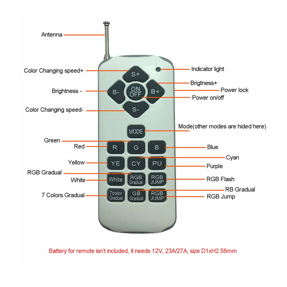 Imagem -04 - Refletor de Piscina de Led Colorido Colorido Branco Quente e Frio 18w 24w 30w 35w 42w