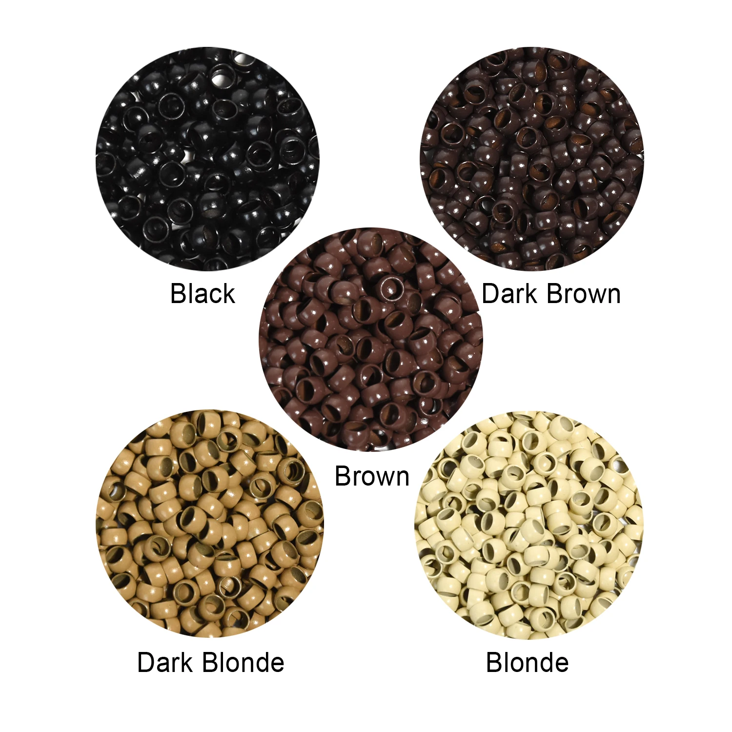 500pcs 4.0mm Copper Micro Rings Beads Hair Extension Tool Rings Beads for Hair Extensions