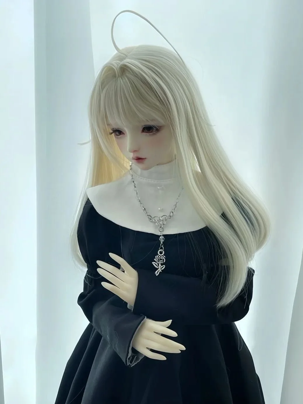 

Одежда для кукол BJD, подходящая для размеров 1/3 1/4 1/6, милый черно-белый пижамный комплект, аксессуары для кукол (2 очки)