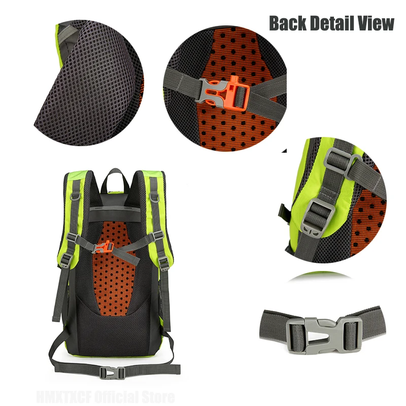 حقيبة ظهر خارجية للرجال بسعة كبيرة للسفر وخفيفة الوزن كاجوال للمشي لمسافات طويلة حقيبة رياضية مقاومة للماء للسفر وتسلق الجبال