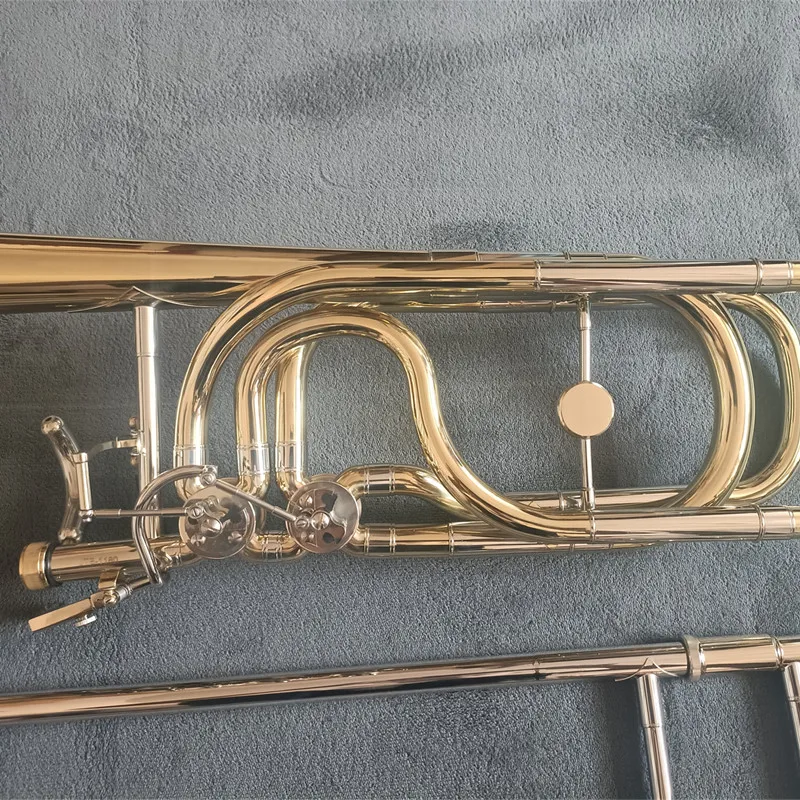 High Jupiter JTB1180 Grade Gold lacquer brass body Bass Bb/F/Gb/D Trombone