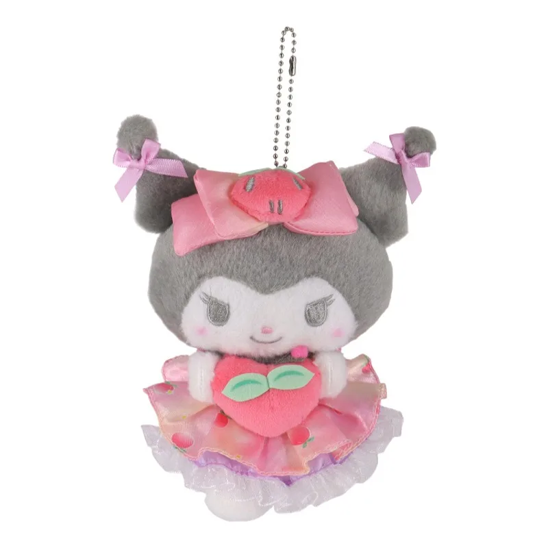 Kuromi Sanrio Kawaii Plush Toy Cute Bow Dress Hug Series Plush Doll Backpack Pendant Anime Girl Holiday Birthday Gift