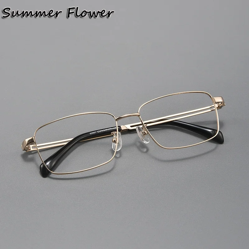 

57 mm 150 mm Oversize Men Eyewear Pure Titanium Ultra Light Optical Wide Glasses Frames Prescription Recipe Spectacle