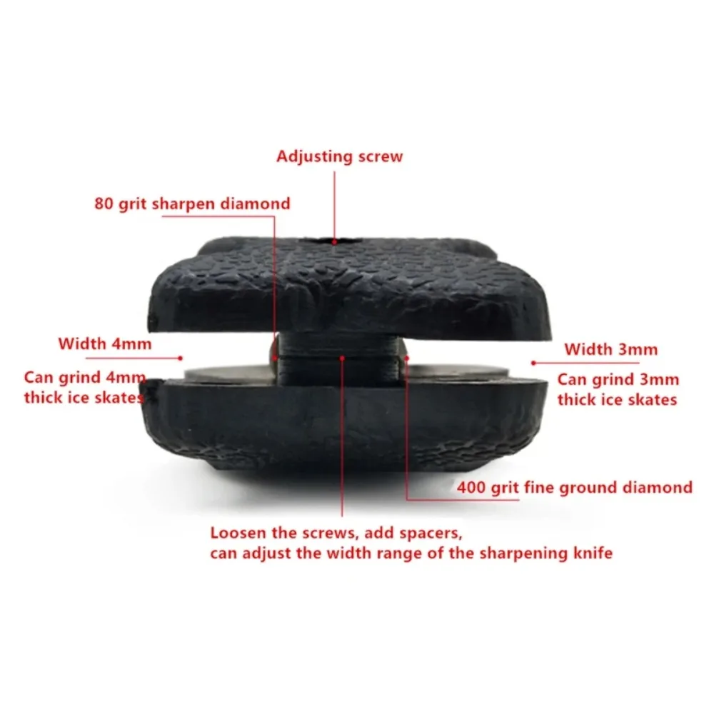 Diamond Sandstone Double-side Ice Skate Sharpener Portable Hanging Ice Hockey Shoe Blade Grinder Maintenance Accessory view 5