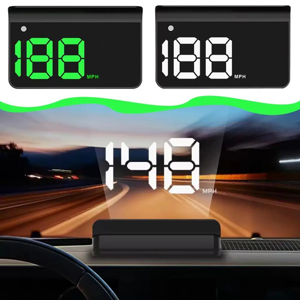 Car HUD Head Up Display MPH GPS Digital Speedometer Plug And Play Windshield Projector Auto Electronics Accessories ﻿
