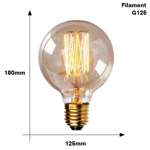 E27 Retro Edison Lamp 220V 40W ST64 G80 G95 G125 Ampul Vintage Edison Lamp Gloeilamp Home Decor gloeilamp