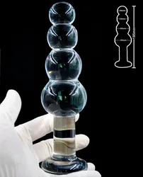 Large Pyrex Glass Anal Beads Big Balls Crystal Dildo Penis Butt Plug Artificial Dick Masturbate Adult Sex Toy For Women Men Gay