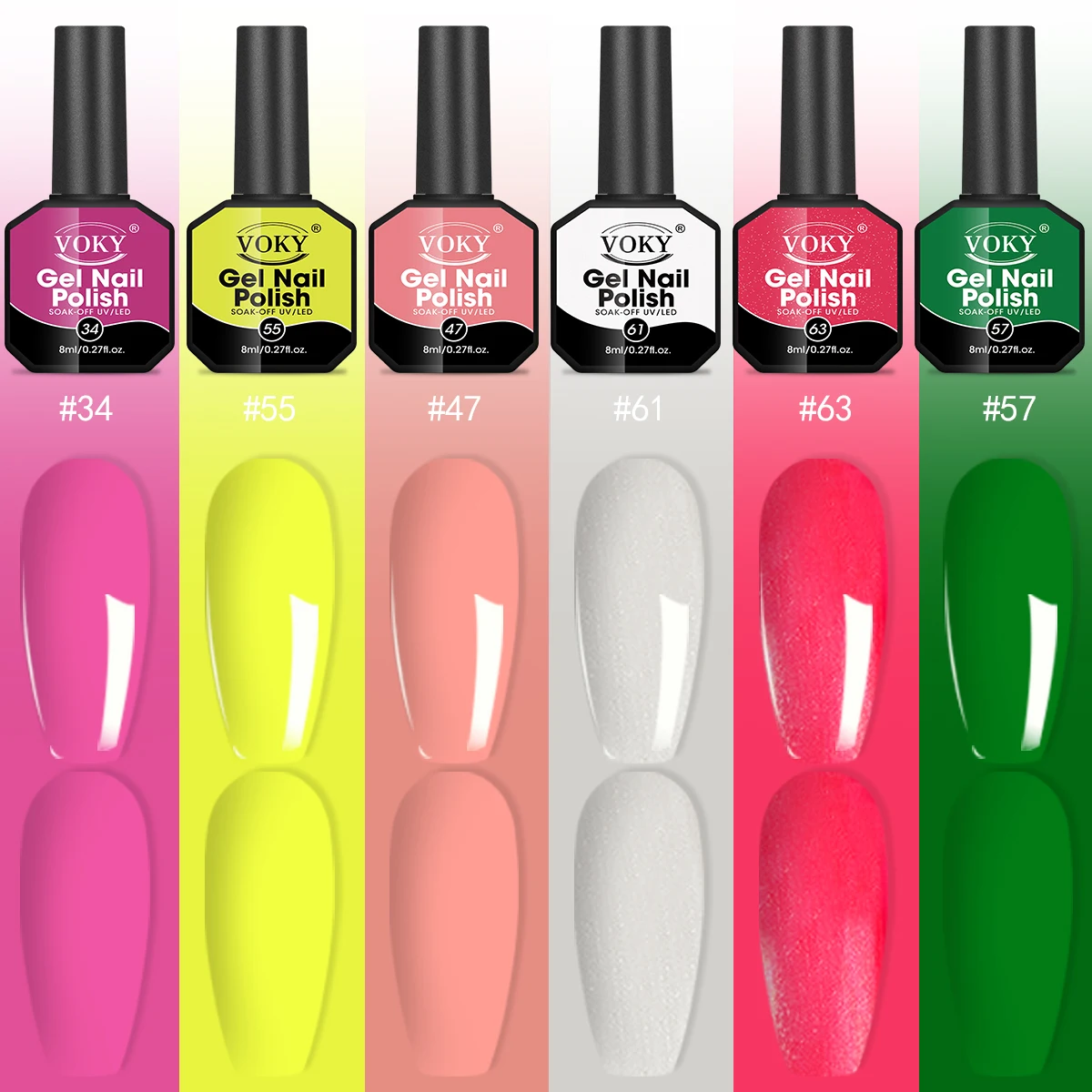 مجموعة غراء أظافر جل مكونة من 6 قطع، ملونة للنساء، مقاومة للاهتراء، ليس من السهل أن تتلاشى، منزل مشبع للغاية، يمكنك صنعها بنفسك، أظافر قابلة للإزالة